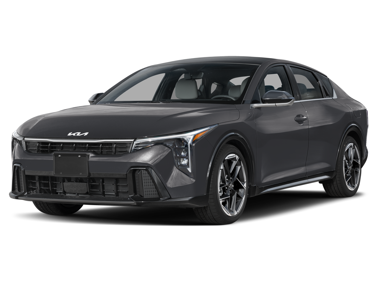2026 Kia K4 GT-Line in Snow White Pearl — front three-quarter view