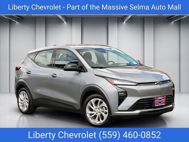 2027 Chevrolet Bolt LT in Sterling Grey Metallic — front three-quarter view
