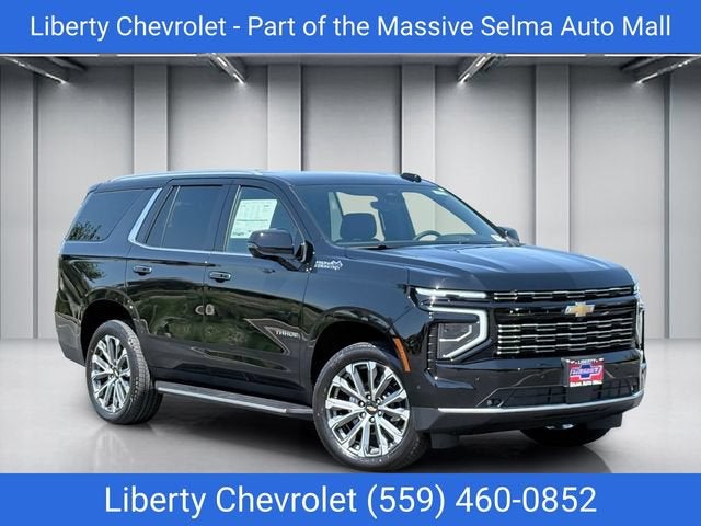 2026 Chevrolet Tahoe High Country in Black — front three-quarter view