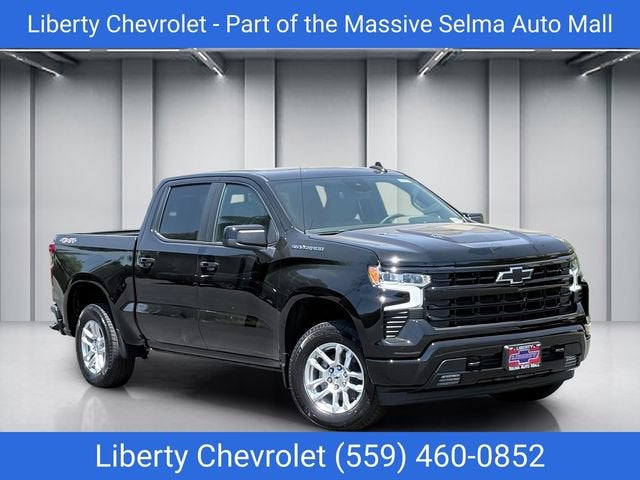 2026 Chevrolet Silverado 1500 RST in Black — front three-quarter view