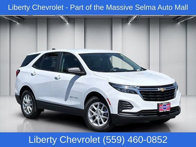 2023 Chevrolet Equinox LS in Summit White — front three-quarter view