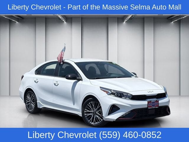 2023 Kia Forte GT-Line in White — front three-quarter view