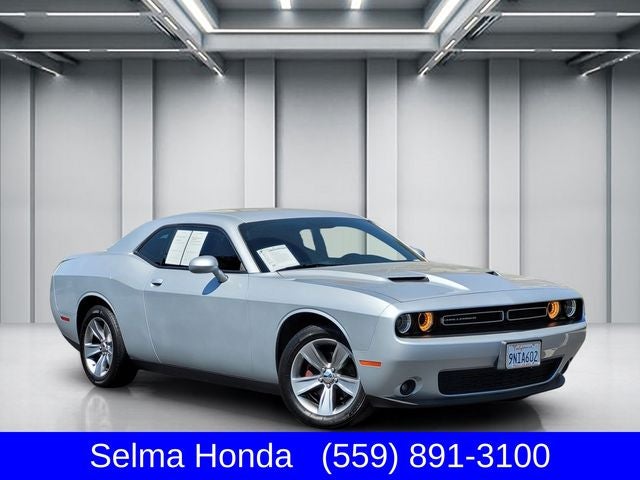 2019 Dodge Challenger SXT in Triple Nickel Clearcoat — front three-quarter view