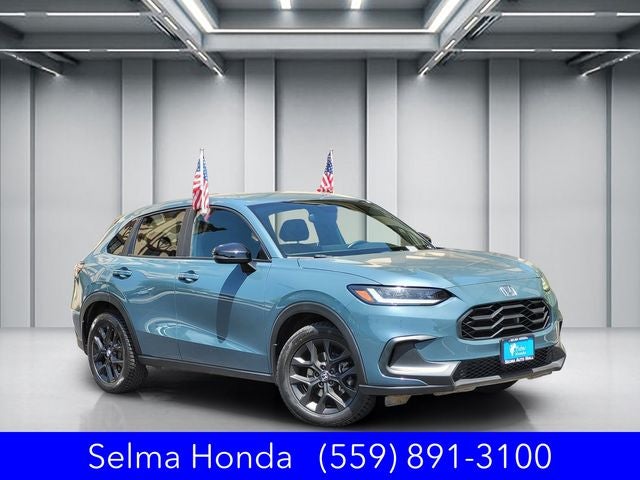 2023 Honda HR-V Sport in Blue — front three-quarter view