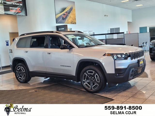 2026 Jeep Cherokee CHEROKEE LAREDO 4X4 in Silver Zynith Clear-Coat Exterior Paint — front three-quarter view