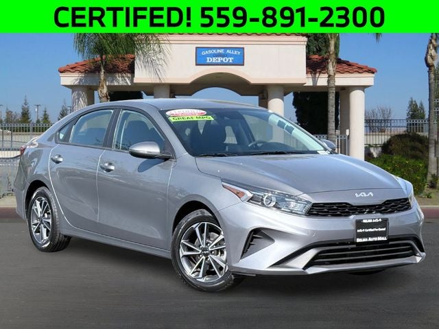 2023 Kia Forte LXS in Steel Gray — front three-quarter view