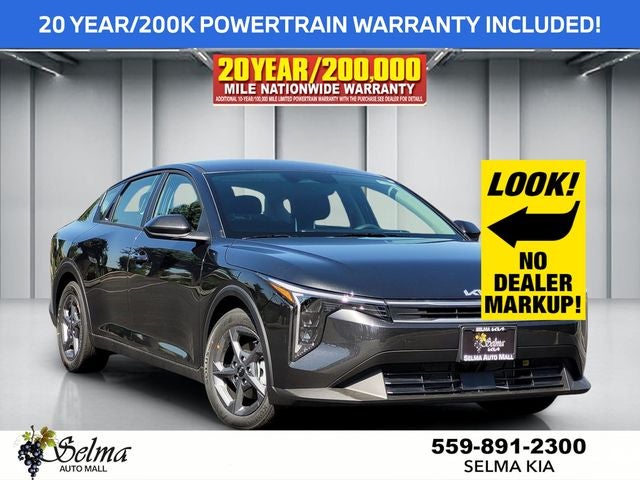 2026 Kia K4 LXS in Interstellar Gray — front three-quarter view