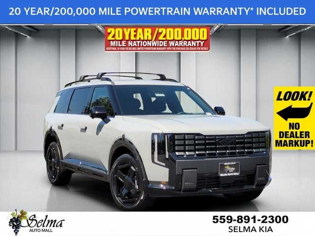 2027 Kia Telluride X-Line SX in Wolf Gray — front three-quarter view