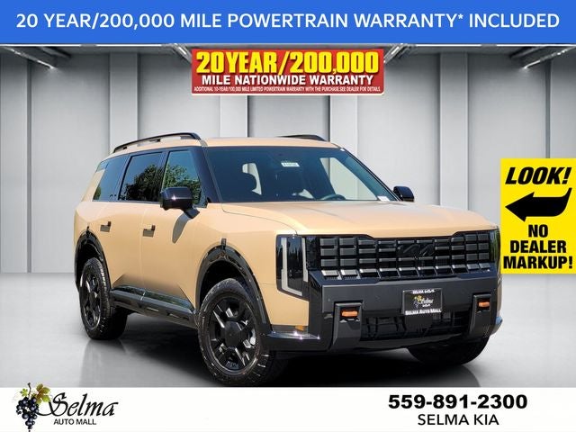 2027 Kia Telluride X-Pro SX-Prestige in Terrain Brown Matte — front three-quarter view