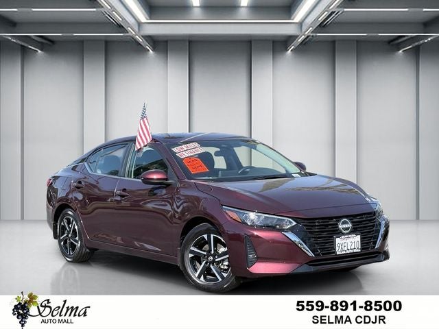 2025 Nissan Sentra SV in Rosewood — front three-quarter view