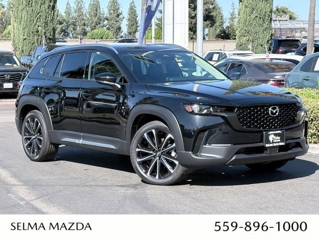 2026 Mazda Mazda CX-50 2.5 S Premium AWD in Jet Black Mica — front three-quarter view