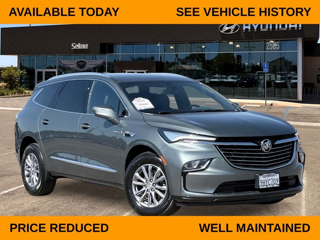 2024 Buick Enclave Essence in Sage Metallic — front three-quarter view