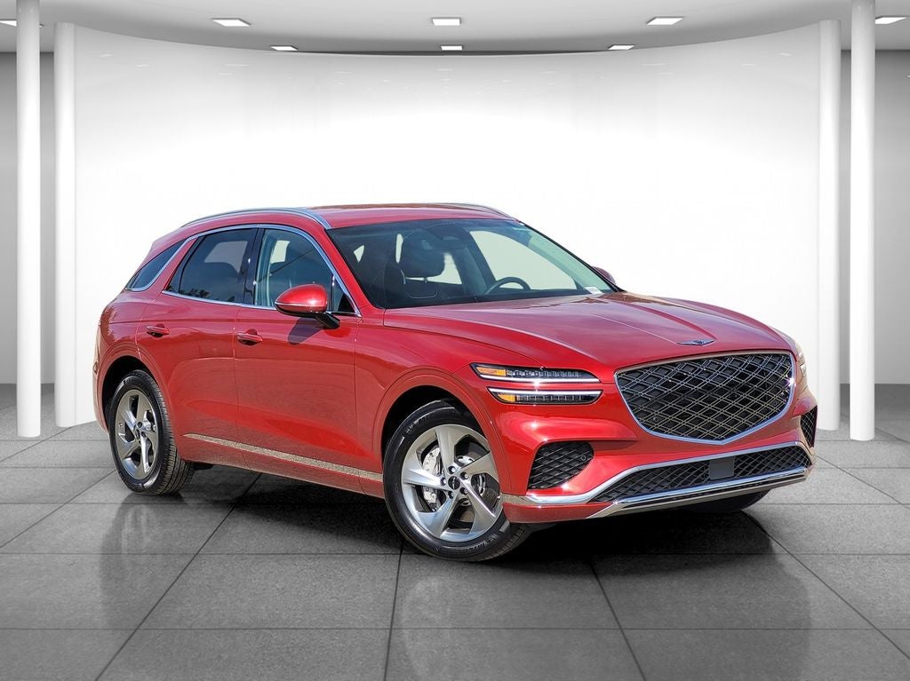 2026 Genesis GV70 2.5T in Red — front three-quarter view
