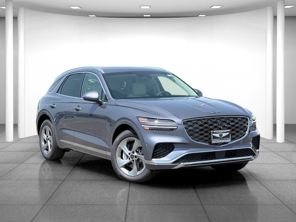 2026 Genesis GV70 2.5T ADVANCED in Ceres Blue — front three-quarter view