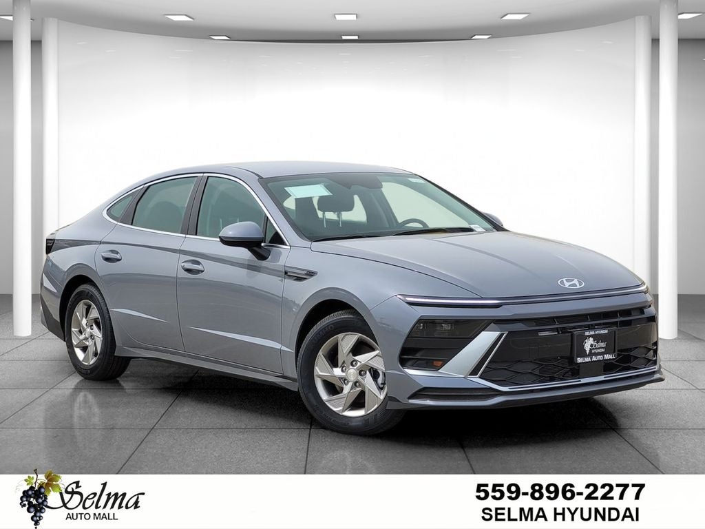 2026 Hyundai Sonata SE in Blue — front three-quarter view