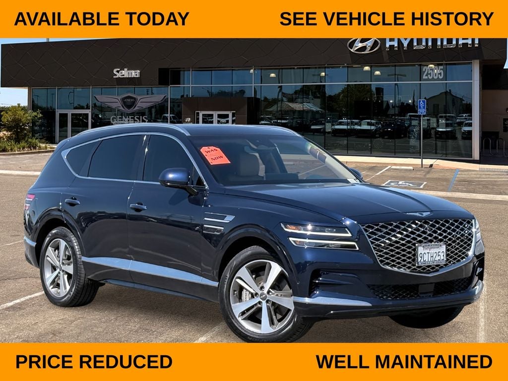 2023 Genesis GV80 2.5T in Adriatic Blue — front three-quarter view