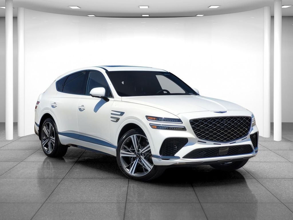 2026 Genesis GV80 Coupe 3.5T E-SC MHEV in White — front three-quarter view