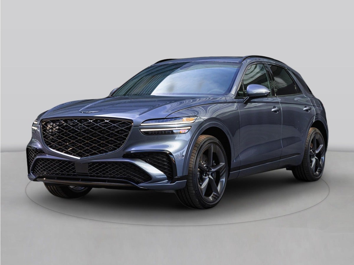 2026 Genesis GV70 2.5T ADVANCED in Gray — front three-quarter view