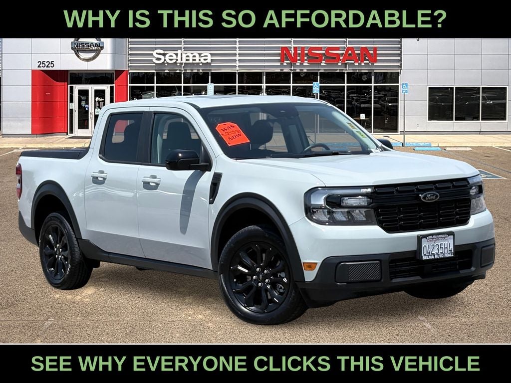 2023 Ford Maverick Lariat in Cactus — front three-quarter view